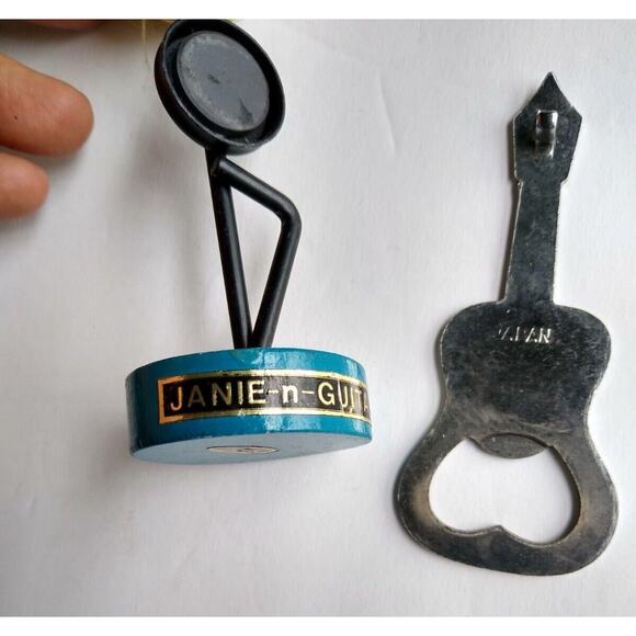 Janie Guitar Bottle Can Opener Retro Barware Kitsch Japan  Janie Guitar Bottle Can Opener Retro Barware Kitsch Japan 1950s-60s Mid Century